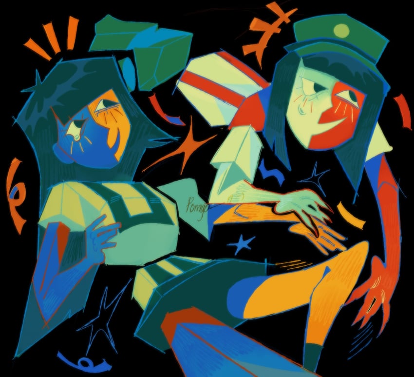 ena, happy ena, and salesperson ena (ena and 1 more) drawn by pomyo_n