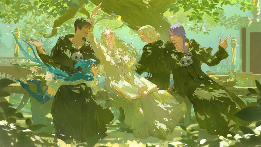 venat, emet-selch, meteion, hythlodaeus, and hermes (final fantasy and 1 more)