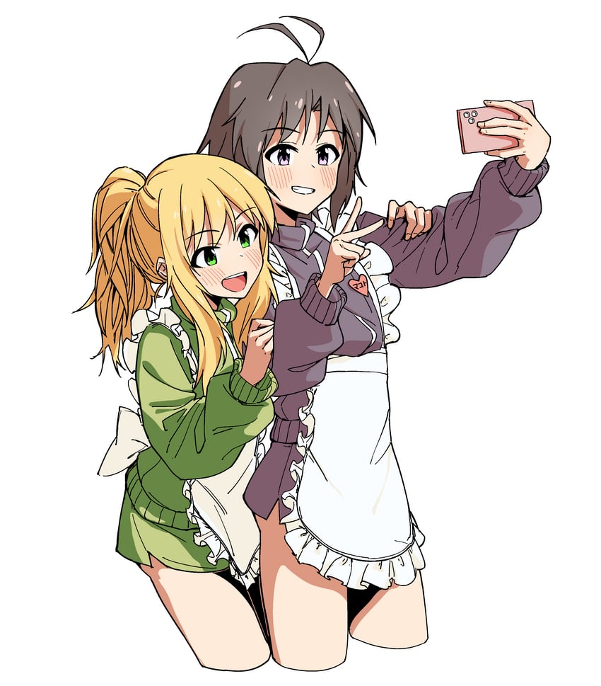 hoshii miki and kikuchi makoto (idolmaster and 2 more) drawn by bakawahitori