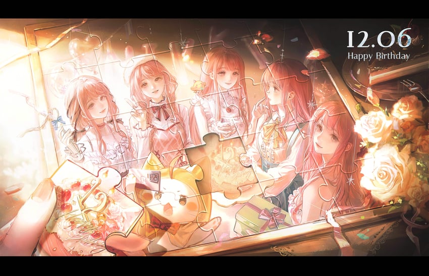 nikki, momo, perfect start, and bloom poetry (nikki and 5 more) drawn by jingjing_de_zuo_yike_shuai_xingzi