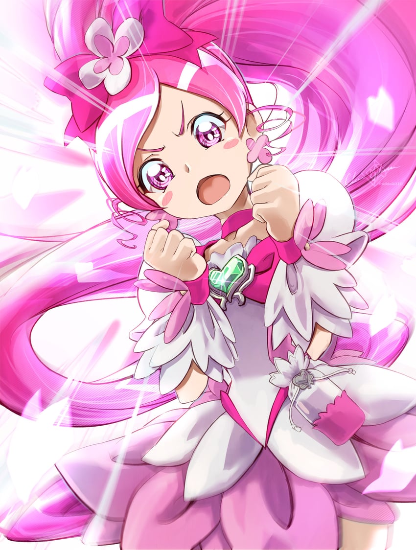 hanasaki tsubomi and cure blossom (precure and 1 more) drawn by clear_glass_(mildmild1311)