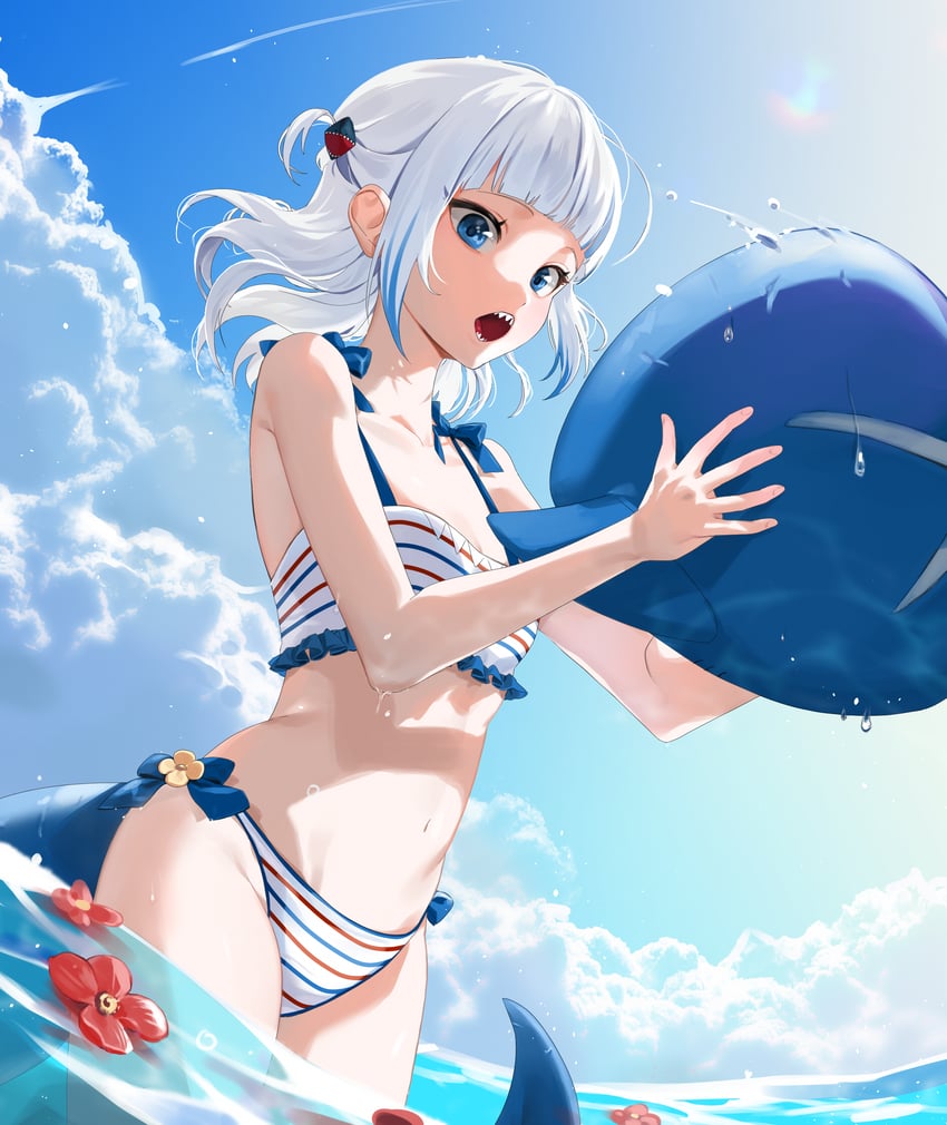 gawr gura (hololive and 1 more) drawn by gorohneru
