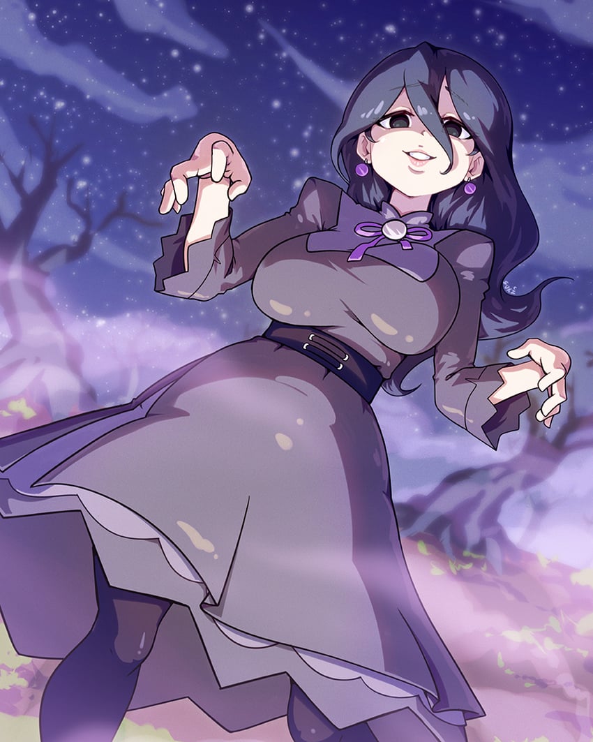 hex maniac (pokemon and 1 more) drawn by fluffysukiart