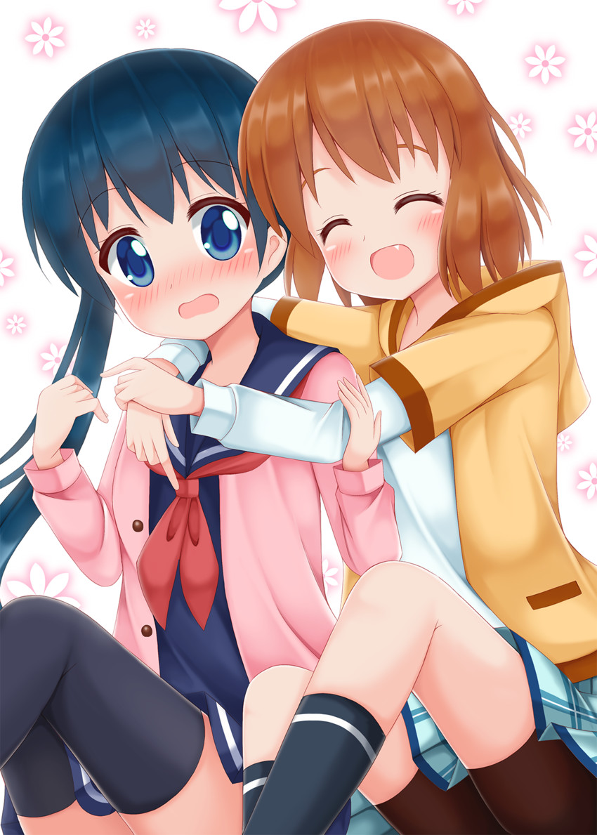 komichi aya and inokuma youko (kin-iro mosaic) drawn by minato_ojitan