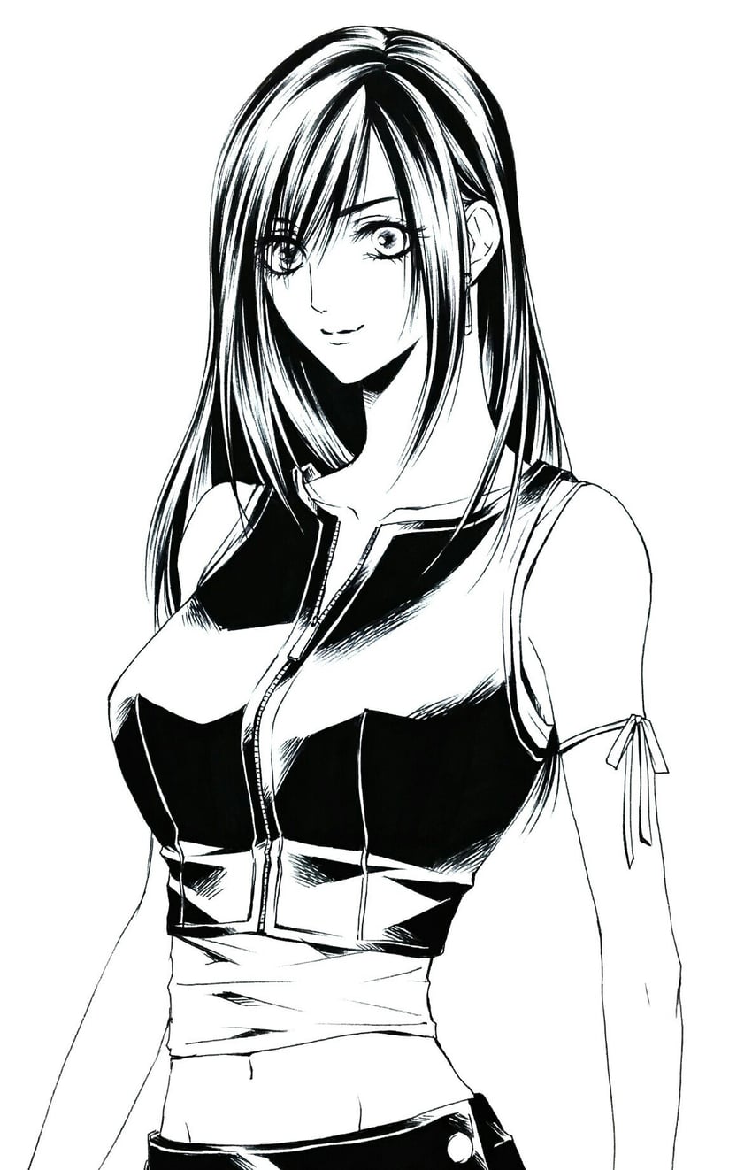tifa lockhart (final fantasy and 2 more) drawn by ruy