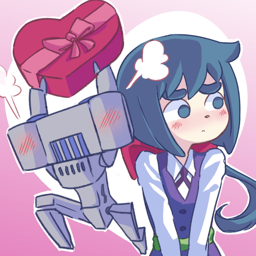 constanze amalie von braunschbank-albrechtsberger and stanbot (little witch academia) drawn by orenjipiiru