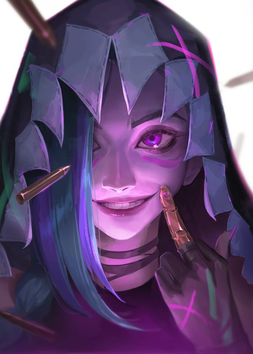 jinx and arcane fractured jinx (league of legends and 1 more) drawn by syami_(choiimi)