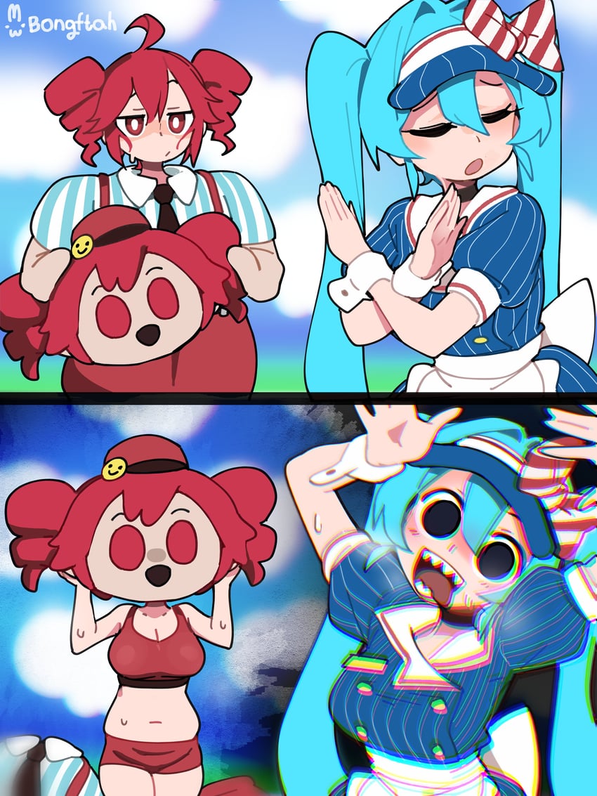 hatsune miku and kasane teto (vocaloid and 2 more) drawn by bongfill