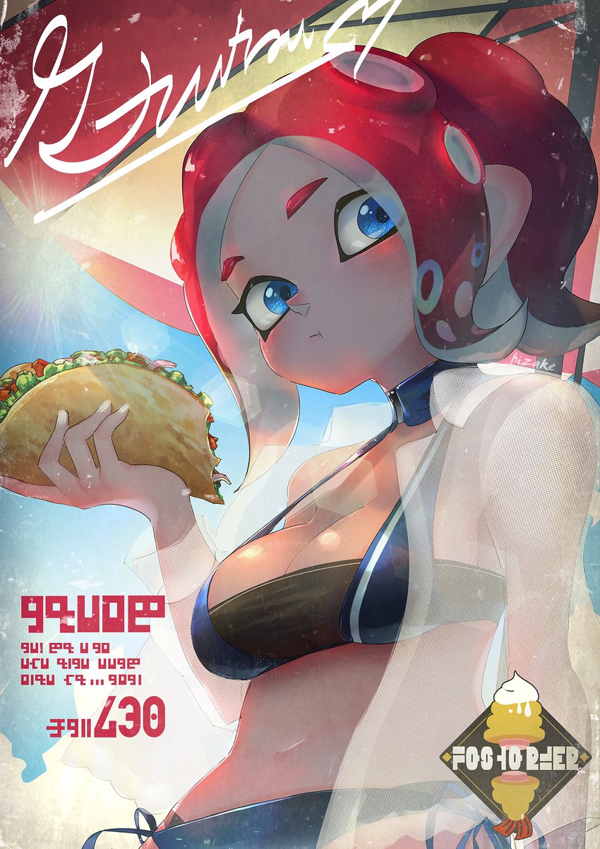 octoling player character and octoling girl (splatoon and 2 more) drawn by kashu_(hizake)