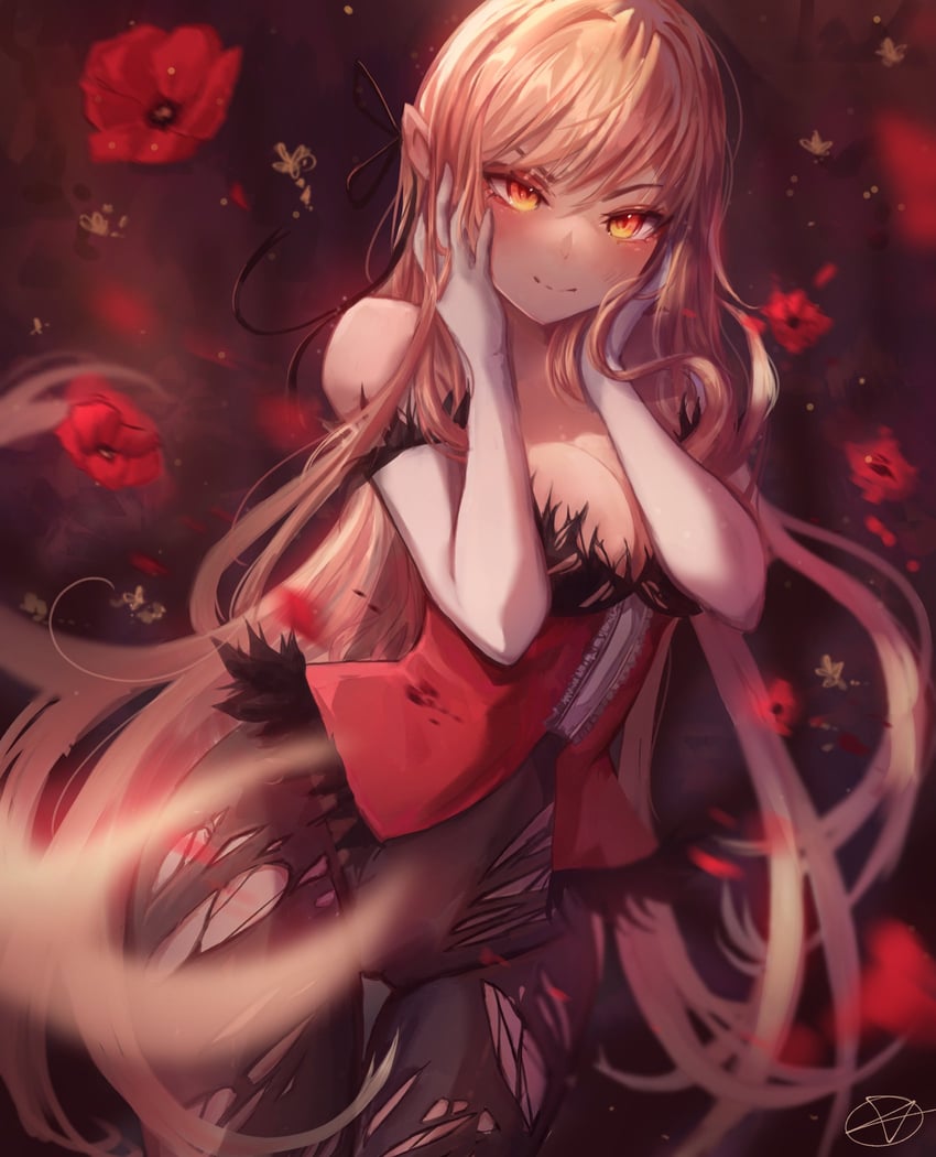 oshino shinobu and kiss-shot acerola-orion heart-under-blade (monogatari and 2 more) drawn by echidnas