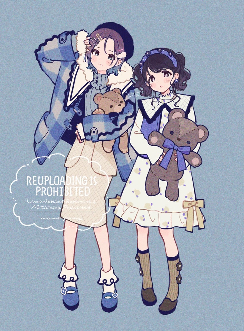 asakura toru and fukumaru koito (idolmaster and 1 more) drawn by mameyanagi