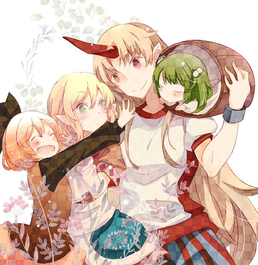 mizuhashi parsee, hoshiguma yuugi, kurodani yamame, and kisume (touhou) drawn by atoki