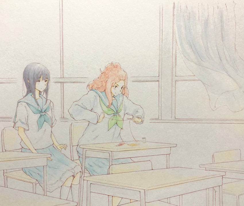 yoroizuka mizore and kenzaki ririka (hibike! euphonium and 1 more) drawn by shishi101982