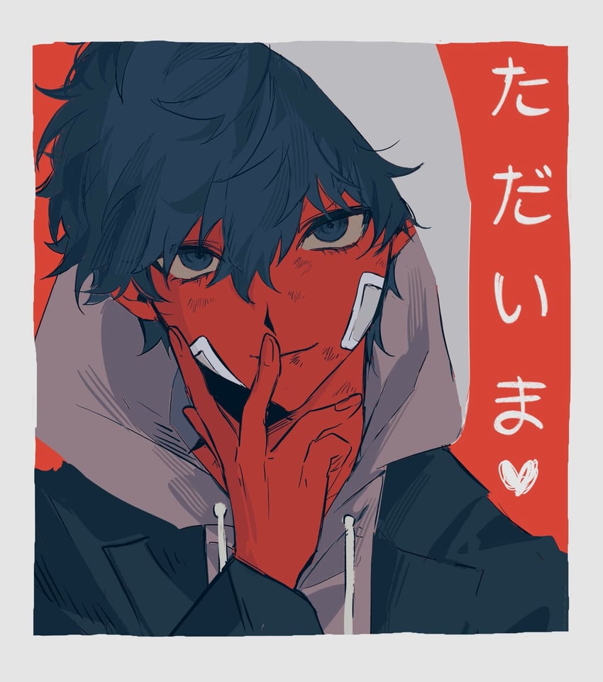 amamiya ren (persona and 1 more) drawn by mnce_o