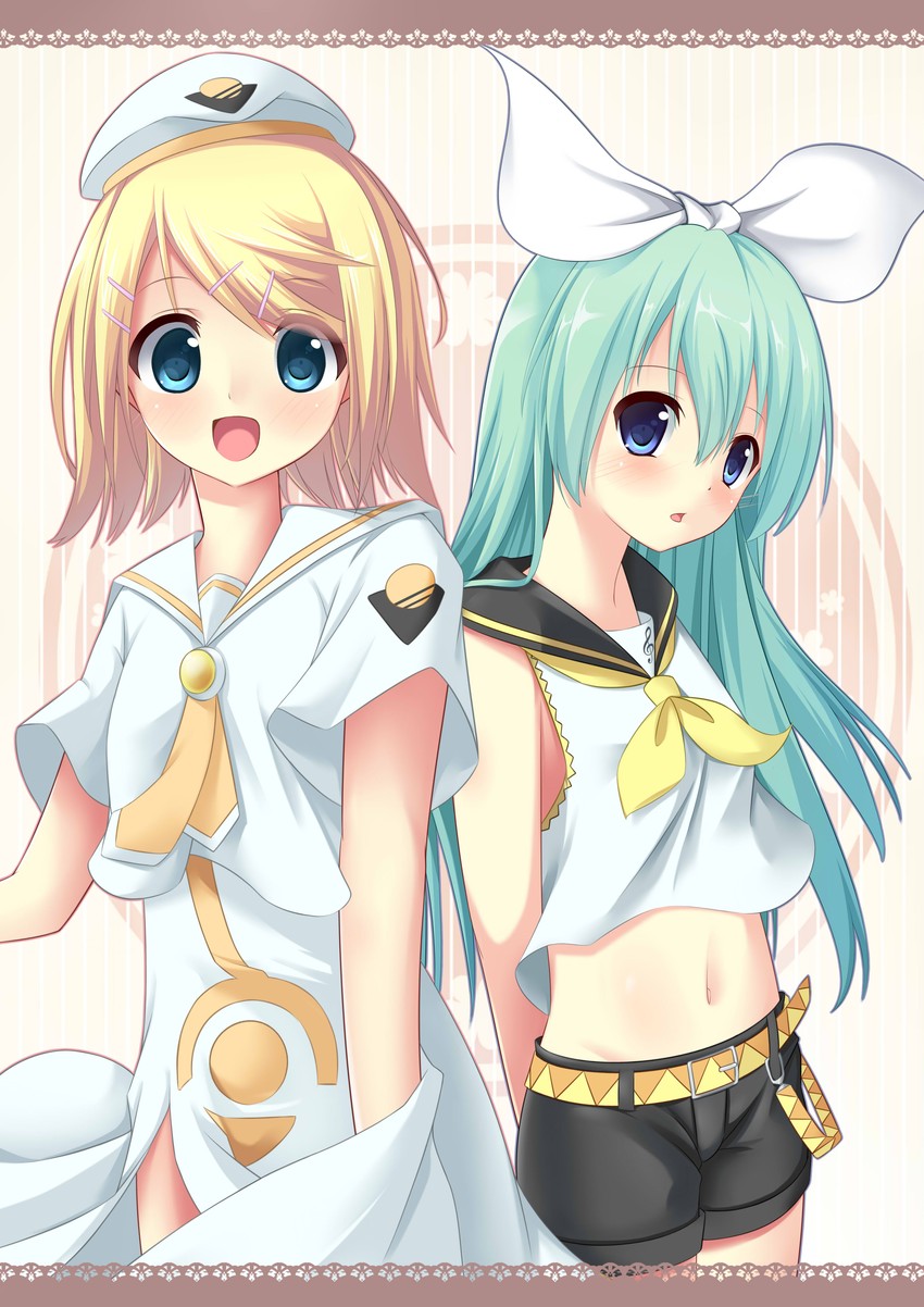 kagamine rin and alice carroll (vocaloid and 1 more) drawn by bananatsukis