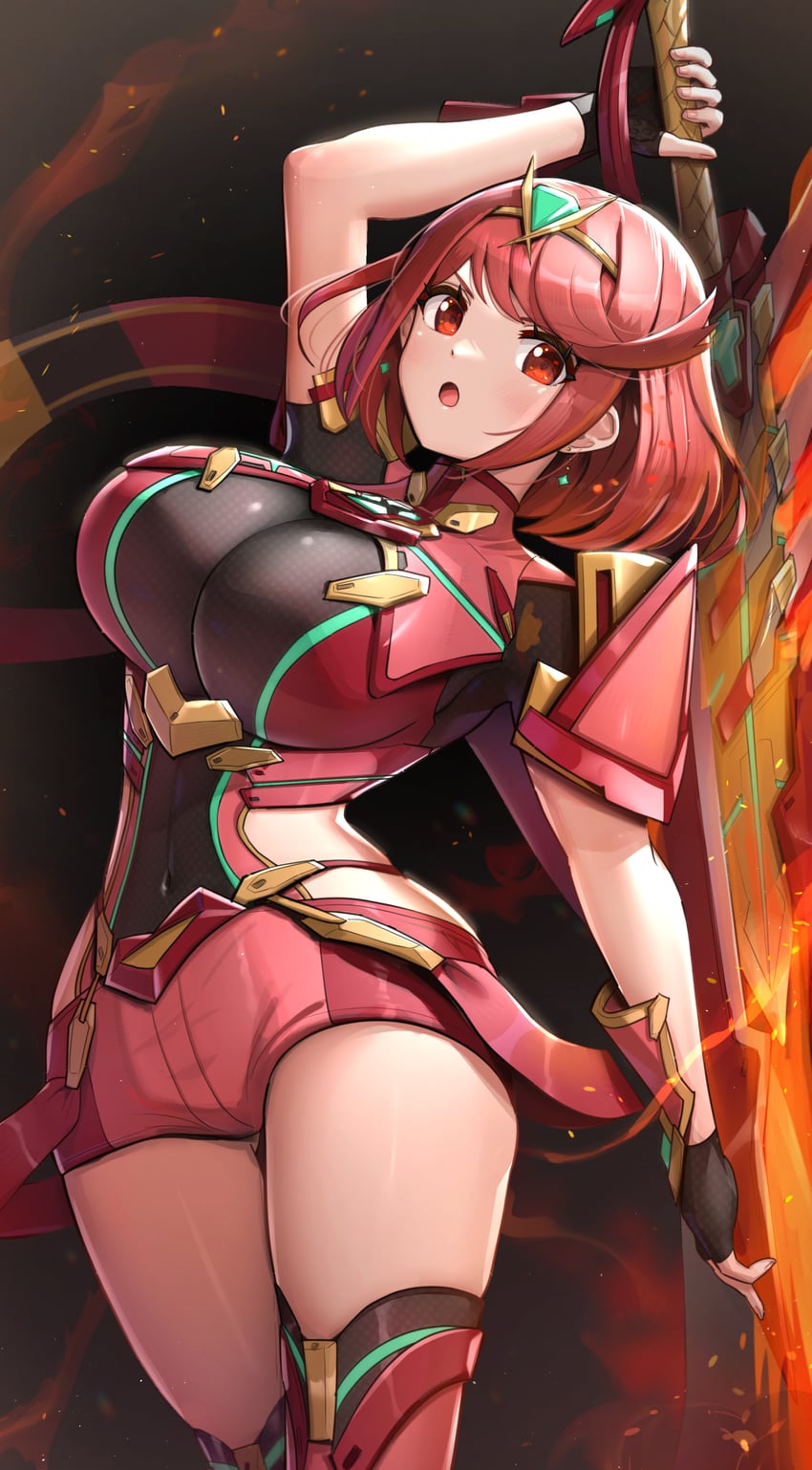 pyra (xenoblade chronicles and 1 more) drawn by gonzarez