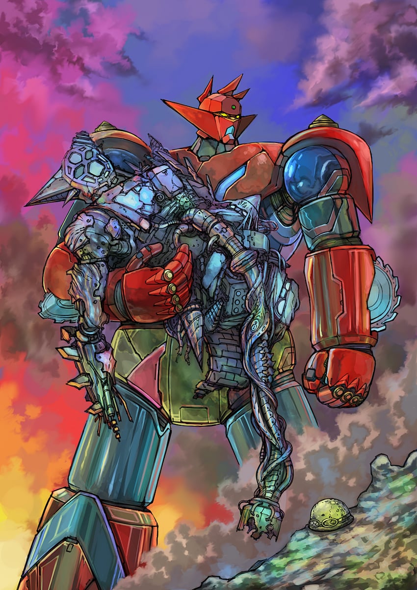 getter-1, getter dragon, getter-2, and getter-3 (getter robo and 1 more) drawn by yamanushi