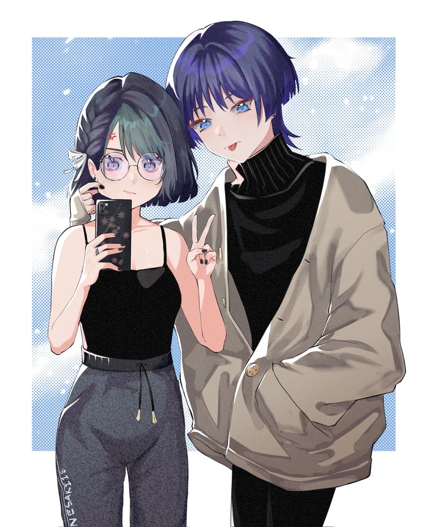 scaramouche (original and 1 more) drawn by nesaki