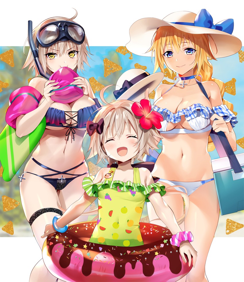 jeanne d'arc alter, jeanne d'arc, and jeanne d'arc alter santa lily (fate and 1 more) drawn by murakami_yuichi