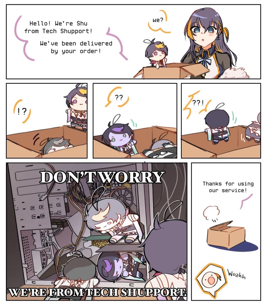 petra gurin and shu yamino (nijisanji and 1 more) drawn by blossemku
