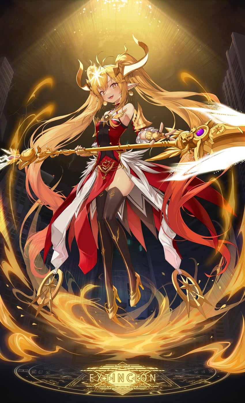 female mage, battle mage, ashtarte, and presencia (dungeon and fighter) drawn by kinos_(kw00789)