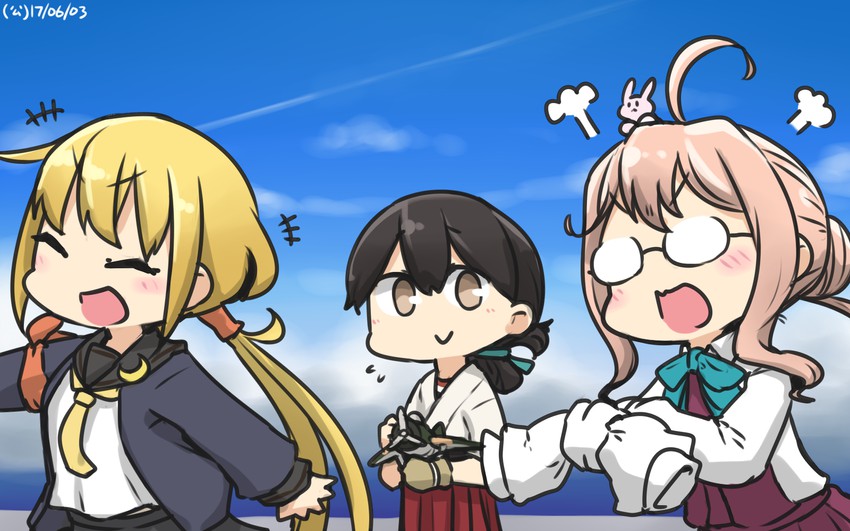 satsuki, makigumo, kasuga maru, and satsuki kai ni (kantai collection) drawn by hamu_koutarou