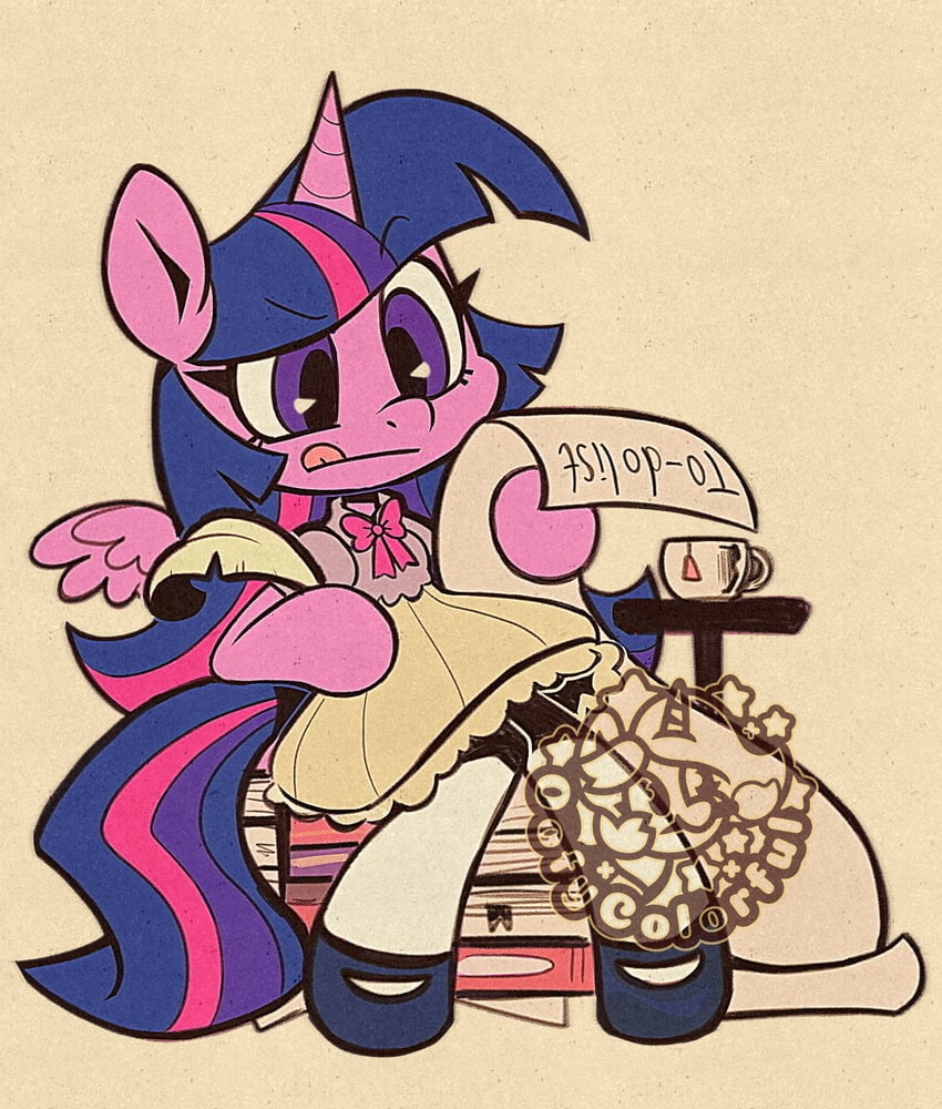 twilight sparkle (my little pony and 1 more) drawn by oofycolorful