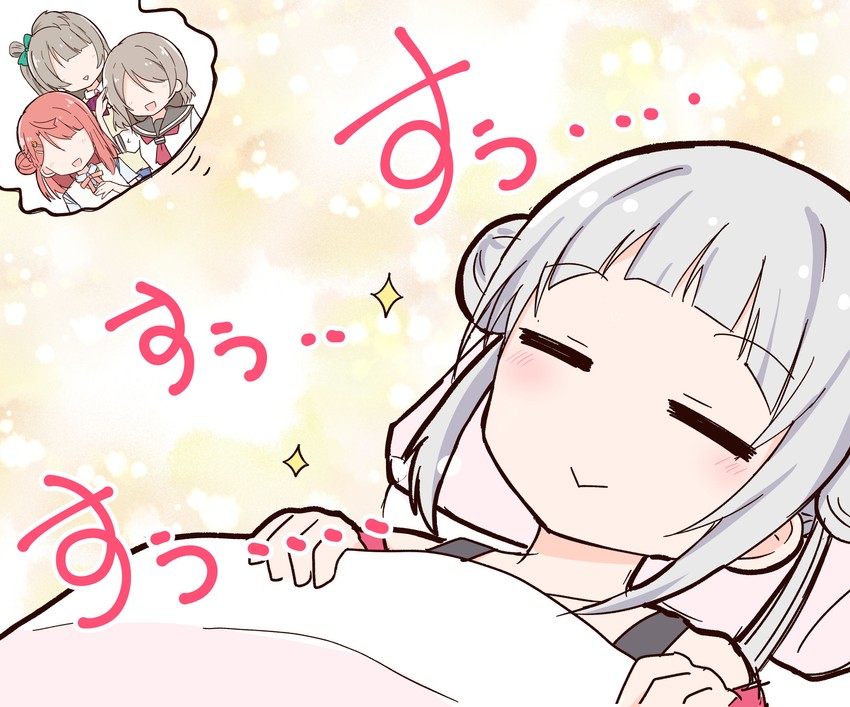 watanabe you, minami kotori, uehara ayumu, and arashi chisato (love live! and 4 more) drawn by miyamaki