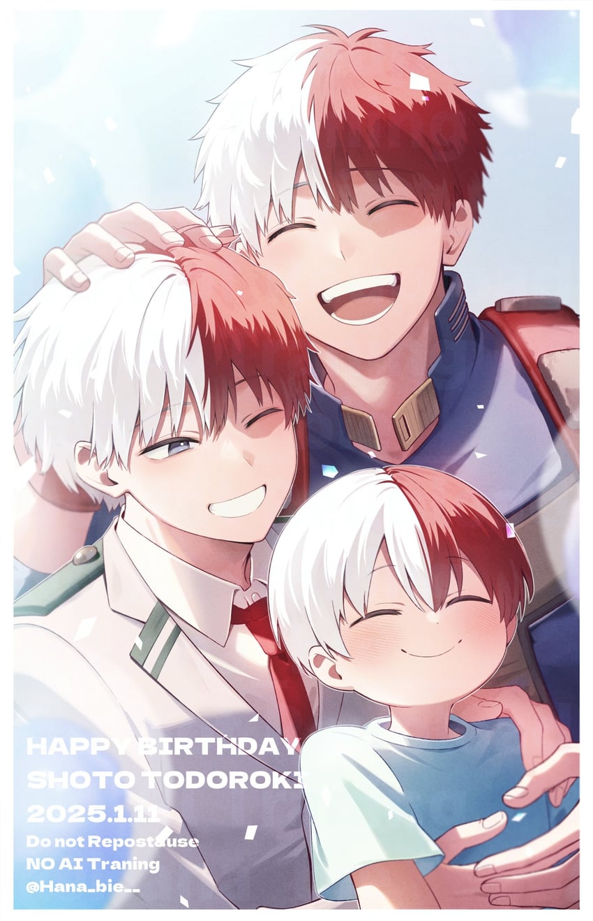 todoroki shoto (boku no hero academia) drawn by hana_bie