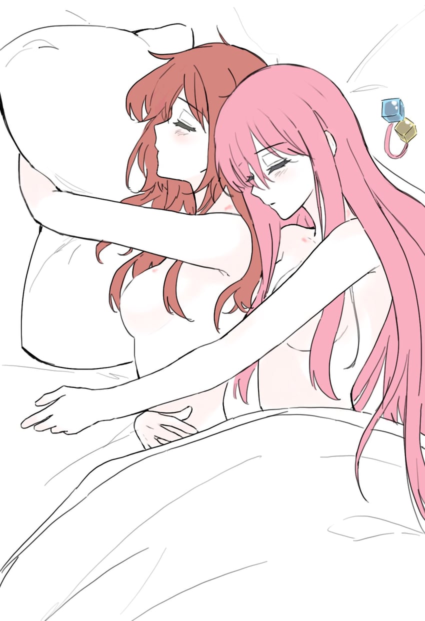 gotoh hitori and kita ikuyo (bocchi the rock!) drawn by puhen