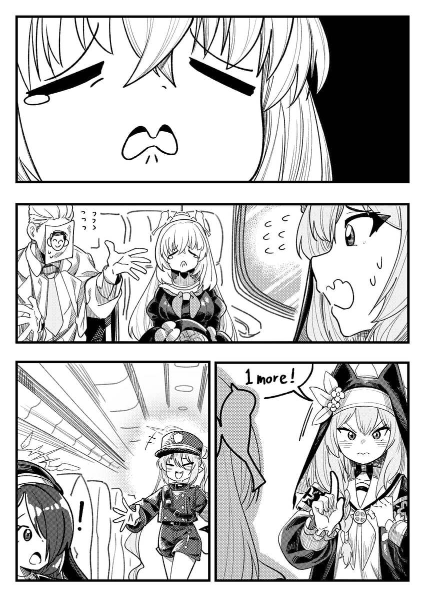 sensei, doodle sensei, mari, nozomi, sakurako, and 1 more (blue archive) drawn by charmbird
