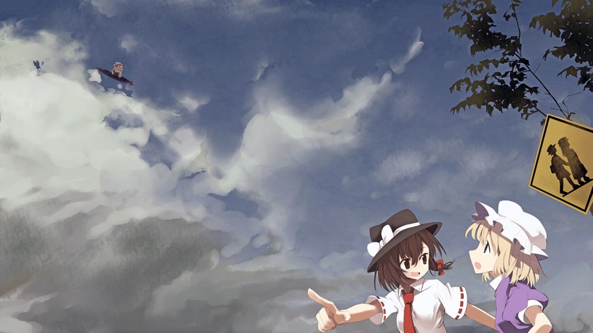 yakumo yukari, usami renko, and maribel hearn (touhou) drawn by mieharu