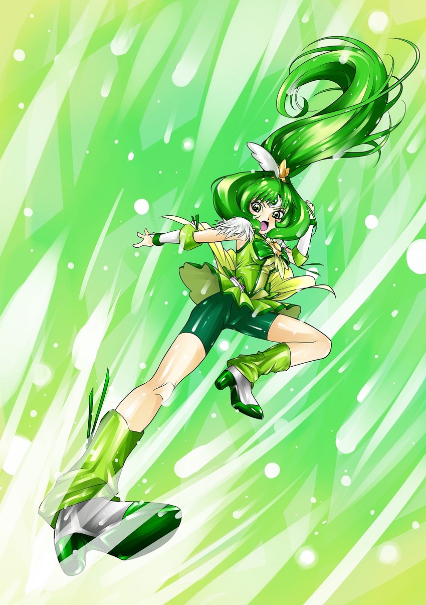 midorikawa nao and cure march (precure and 1 more) drawn by cai-man