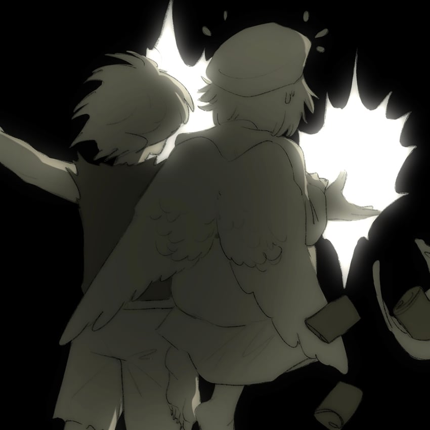 guardian spirit and the wanderer (randal's friends) drawn by shieriru