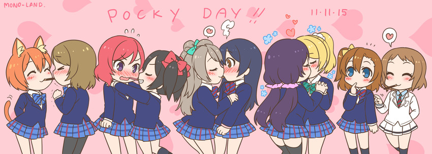 nishikino maki, tojo nozomi, sonoda umi, yazawa nico, ayase eli, and 5 more (love live! and 1 more) drawn by mono_land