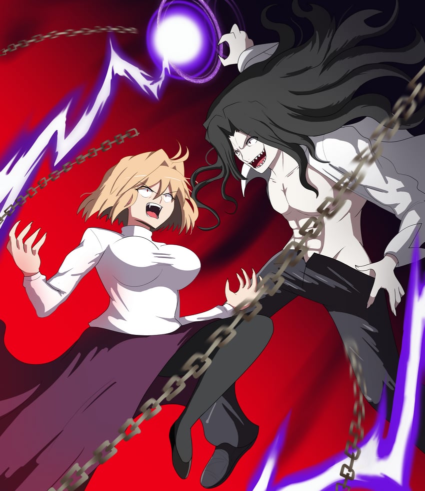 arcueid brunestud and michael roa valdamjong (tsukihime and 1 more) drawn by imstupid13
