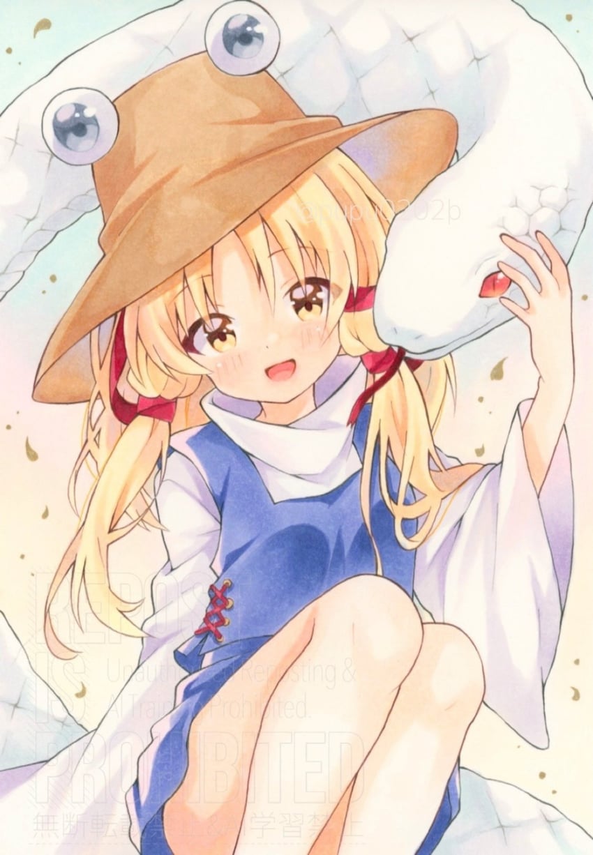 moriya suwako and mishaguji (touhou) drawn by yuiki_(cube)