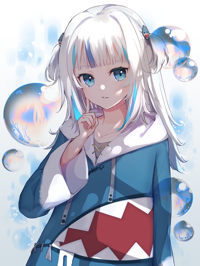 gawr gura (hololive and 1 more) drawn by komatsu_(komatsuu123)