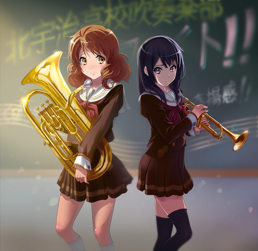 oumae kumiko and kousaka reina (hibike! euphonium) drawn by torm819