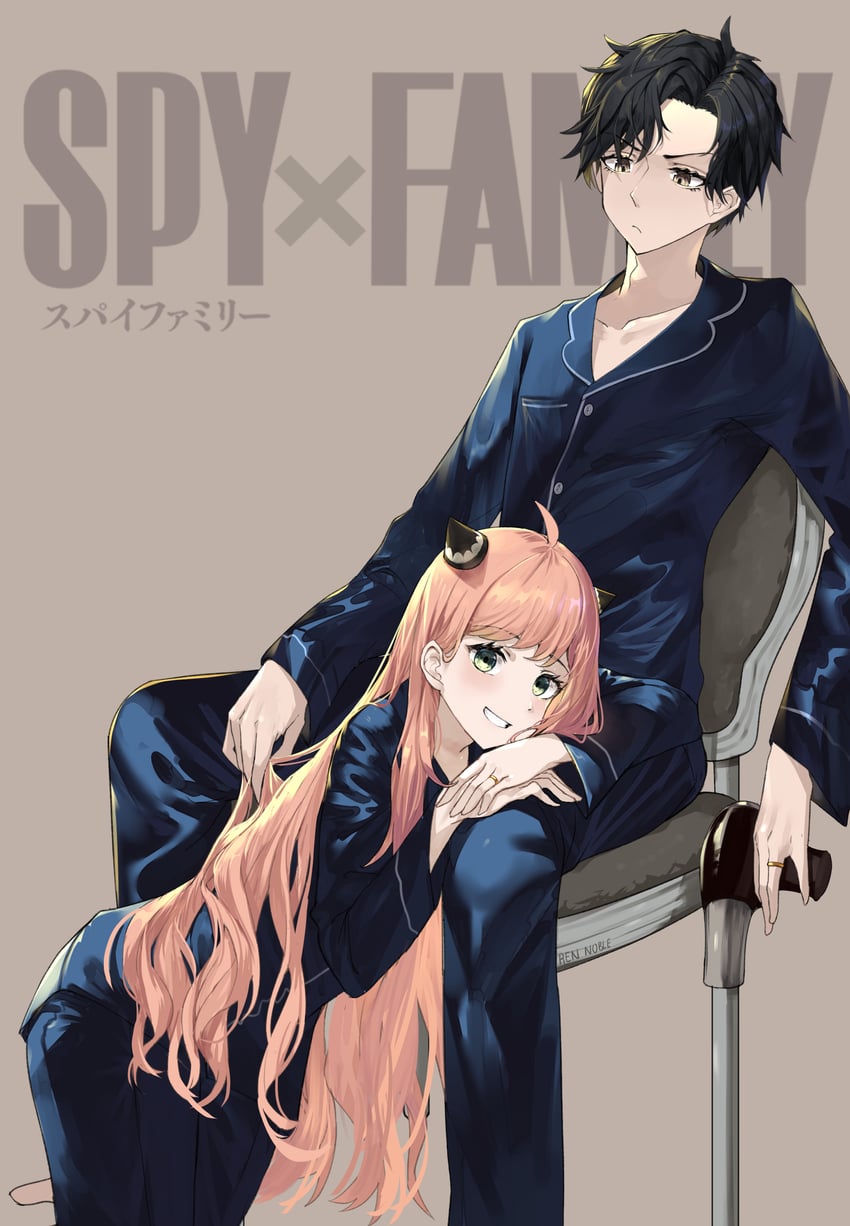 anya and damian desmond (spy x family) drawn by rennoble