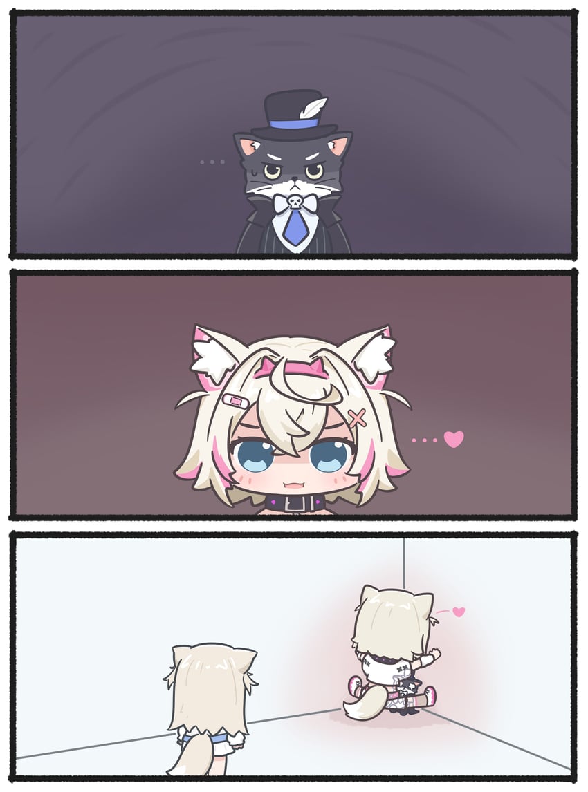 fuwawa abyssgard, mococo abyssgard, and nyakuza (hololive and 1 more) drawn by mpien