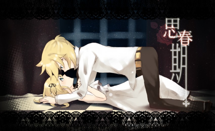 kagamine rin and kagamine len (vocaloid and 1 more) drawn by me_(si3307)