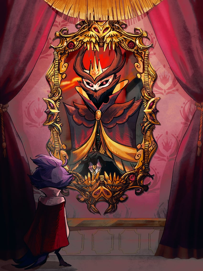 stolas and paimon (helluva boss) drawn by t_aukamui_t