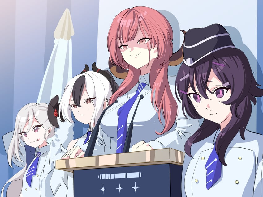 kayoko, aru, mutsuki, and haruka (blue archive) drawn by bazz000033