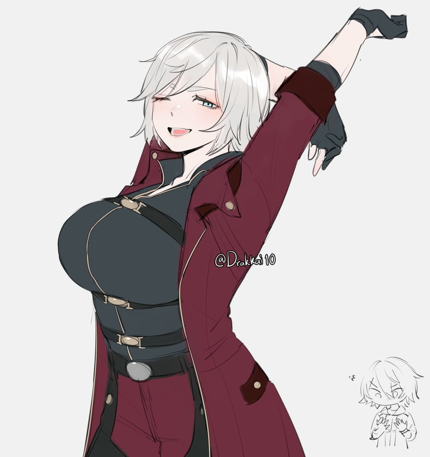 dante and nero (devil may cry and 1 more) drawn by kai_(drakkai10)