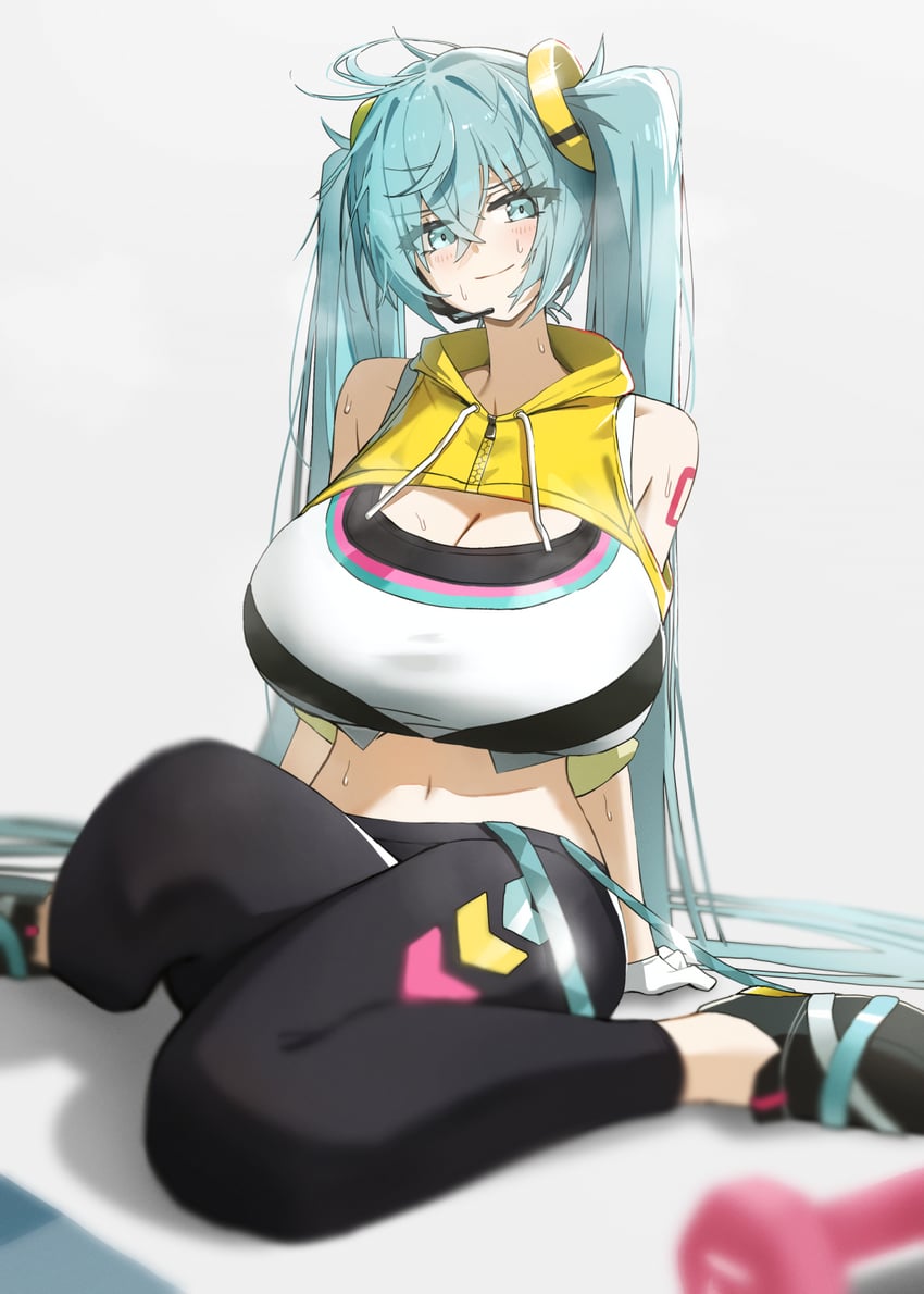 hatsune miku (vocaloid and 1 more) drawn by dotthebot
