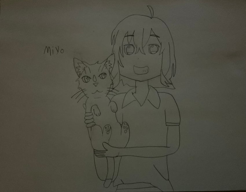 sasaki miyo (nakitai watashi wa neko wo kaburu) drawn by jacobwatson