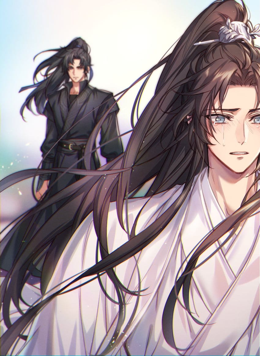 chu wanning and mo ran (erha he ta de bai mao shizun) drawn by zehel_az