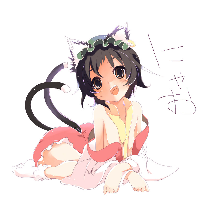 chen (touhou) drawn by sora_to_umi