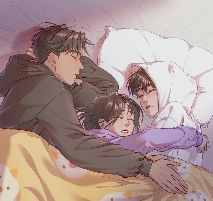 kim dokja, yoo joonghyuk, and han sooyoung (omniscient reader's viewpoint) drawn by guding_nut